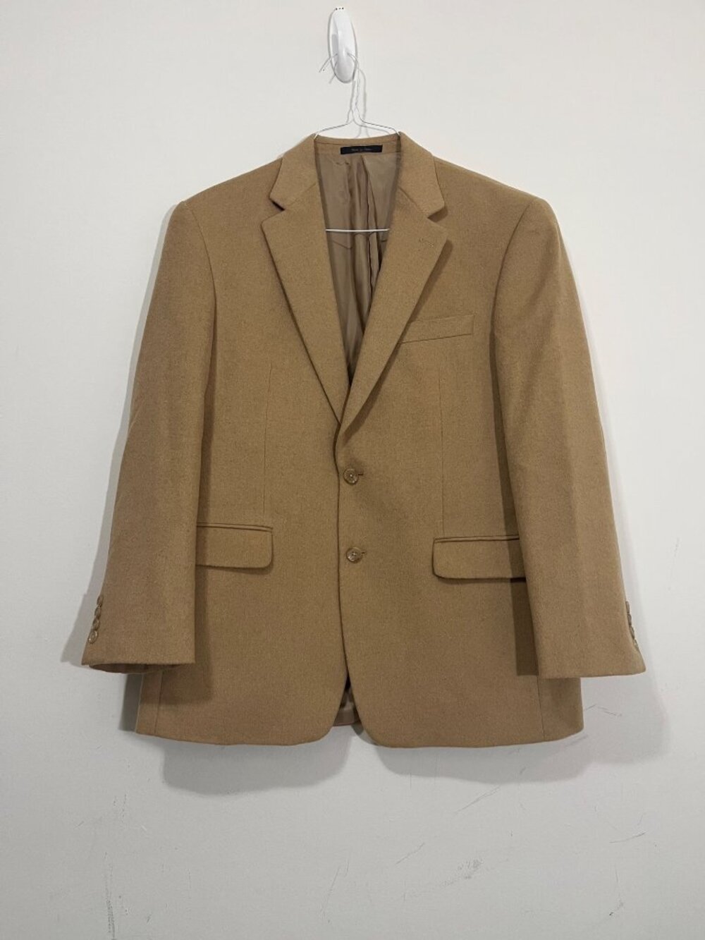 Lauren Ralph Lauren Men 41R 100% Camel Hair Blazer Tan Sport Coat Luxury Classic